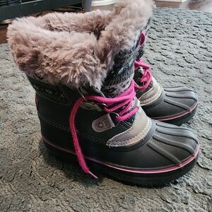 London Fog Girls Size 1 Tottenham Winter Boots